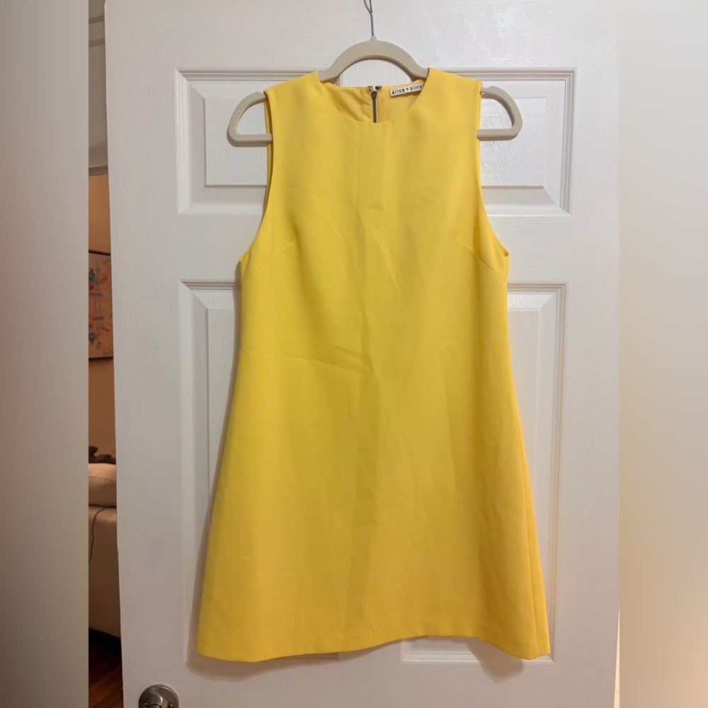 Alice + Olivia Coley Yellow Mini Dress - Picture 4 of 6